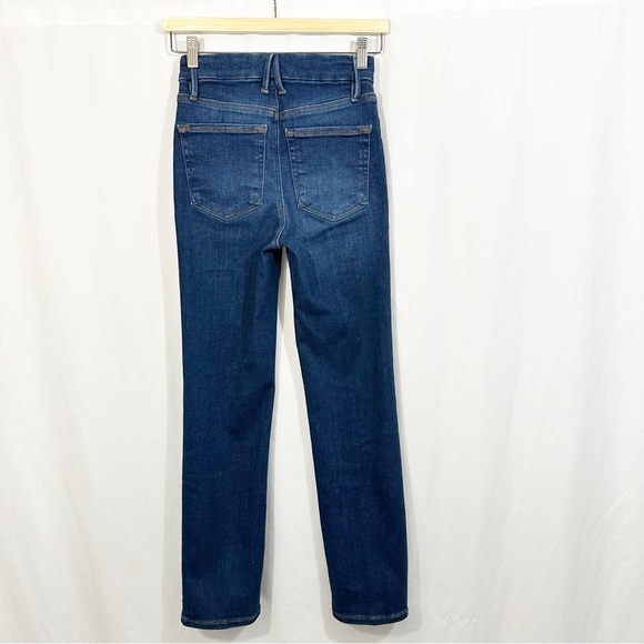 Good American Always Fits Straight Leg High Rise Jeans in Blue822 Size 00-4 - Picture 6 of 11